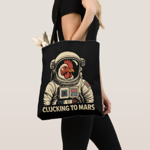 Bolso De Tela Viaje espacial de pollo astronauta