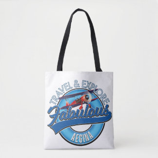 Bolso De Tela viaje explorar el fabuloso logo de Aegina