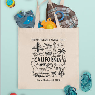 Bolso De Tela Viaje Familiar Personalizado a California