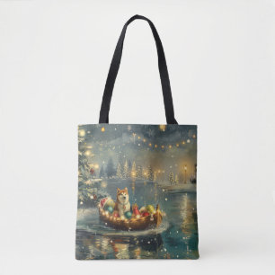 Bolso De Tela Viaje Festivo de Navidad de Akita