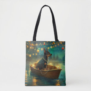 Bolso De Tela Viaje Festivo de Navidad del Kelpie Australiano