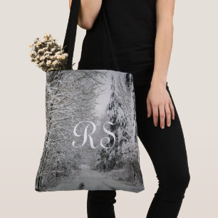 Bolso De Tela Viaje invernal a través del bosque
