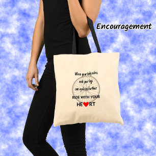 Bolso De Tela Viaje motivacional con ciclismo de corazón