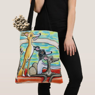 Bolso De Tela  Viaje por carretera de Greyhounds italiano