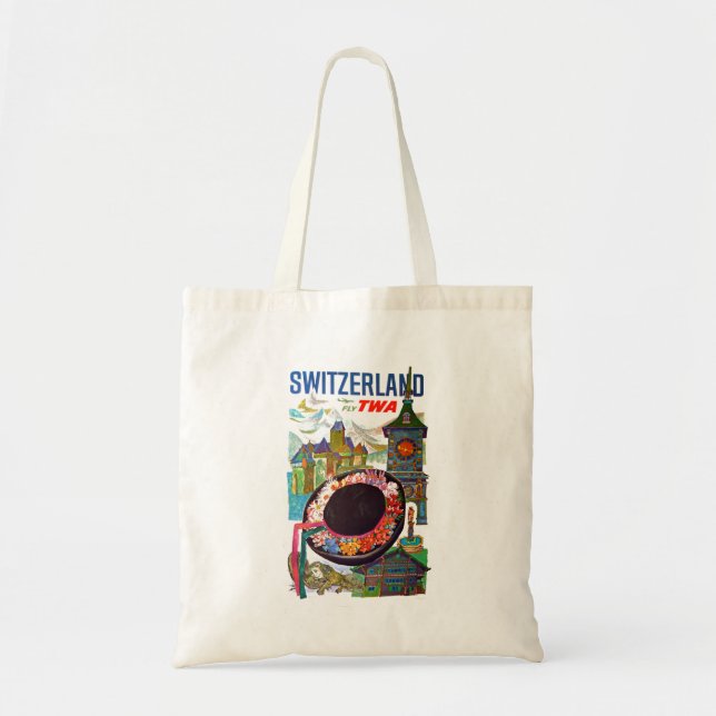 Bolso De Tela Viaje por Suiza (Frente)