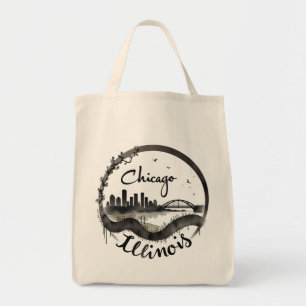Bolso De Tela Viaje Retro de Vintage Chicago Illinois
