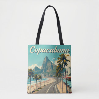 Bolso De Tela Viaje Retro Vintage - Playa Copacabana
