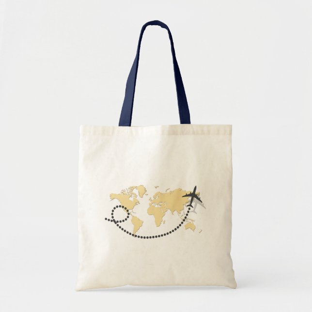 Bolso De Tela Viajemos por el ilustracion mundial (Frente)