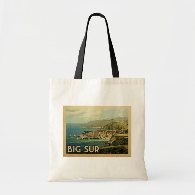 Bolso De Tela Viajes de cosecha de cosecha de Big Sur Tote Bag C (Frente)