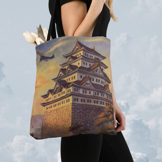 Bolso De Tela Viajes de cosecha Japón, avión japonés Pagoda (Subido por el creador)