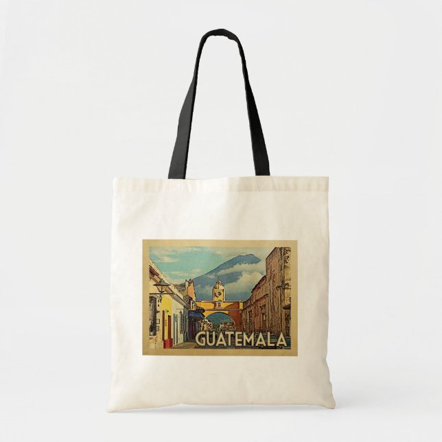 Bolso De Tela Viajes de época de Guatemala (Frente)