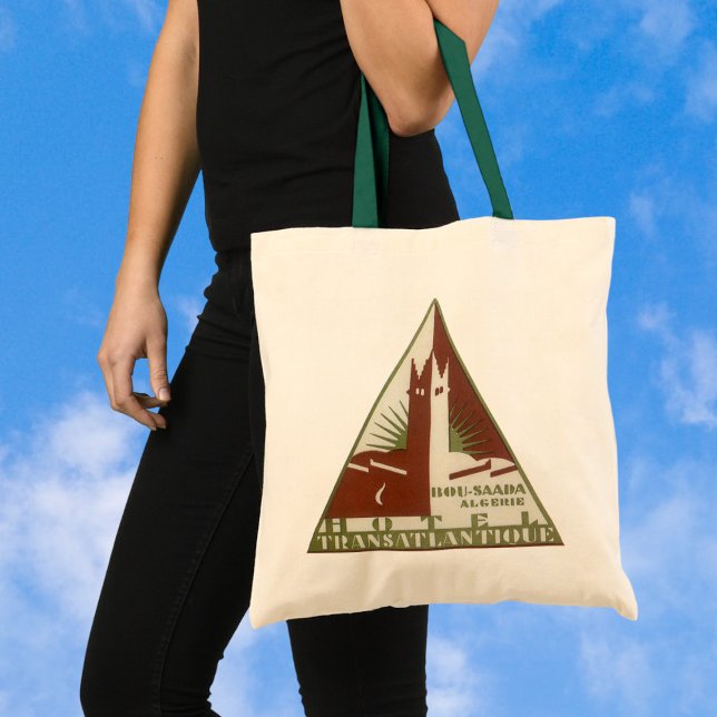 Bolso De Tela Viajes de época, Hotel Trans Atlantique, Argelia (Subido por el creador)