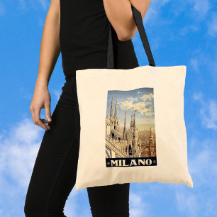 Bolso De Tela Viajes de época Milán Italia Catedral gótica Duomo