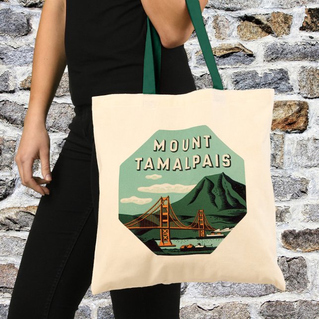 Bolso De Tela Viajes de época, montaña Tamalpais o tren de monta (Subido por el creador)