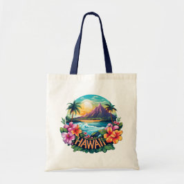 Bolso De Tela Viajes de las montañas hawaianas Aloha Tropical Be