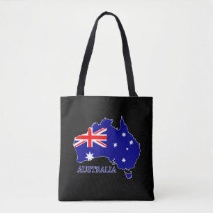 Bolso De Tela Viajes de mapas de bandera australiana