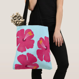 Bolso De Tela Viajes de perros Tote Bag Happy Hibiscus