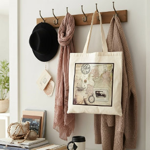 Bolso De Tela Viajes vintage