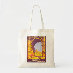 Bolso De Tela Viajes Vintage, el Coliseo en Roma Italia Italiano