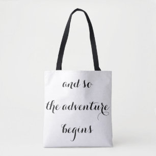 Bolso De Tela Viajes "Y así comienza la aventura"
