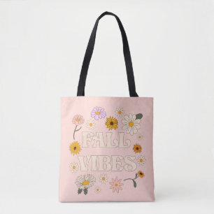 Bolso De Tela Vibes de caída rosadas