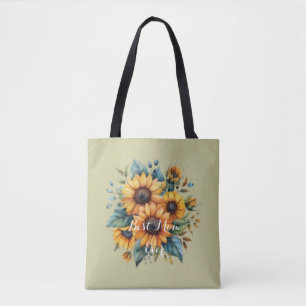 Bolso De Tela Vibes de días soleados: Tote acuarela