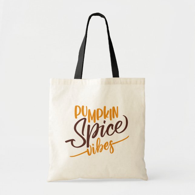 Bolso De Tela Vibes de especias de calabaza (Frente)