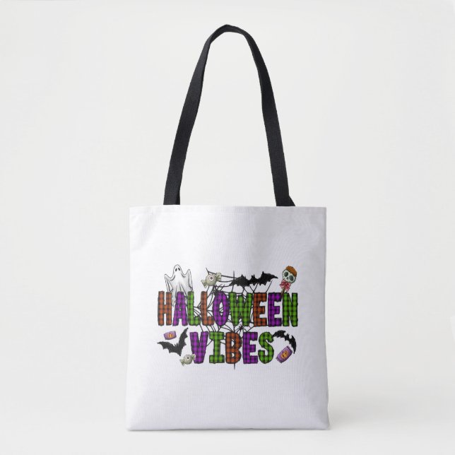 Bolso De Tela Vibes de Halloween (Anverso)
