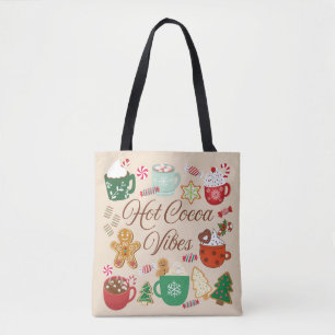Bolso De Tela Vibes de Navidades de cacao caliente