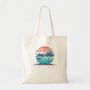 Bolso De Tela Vibes de verano de Florida Vibes Beach Sunset Retr