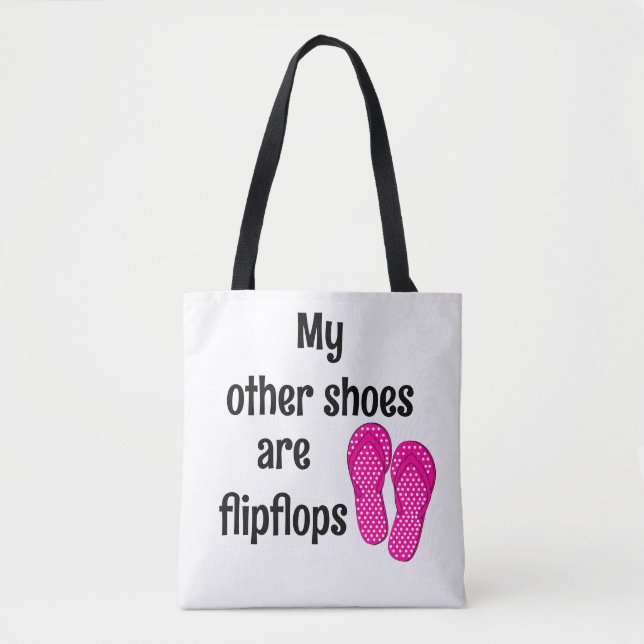 Bolso De Tela Vibes De Verano - Mis Otros Zapatos Son Flipflops  (Anverso)
