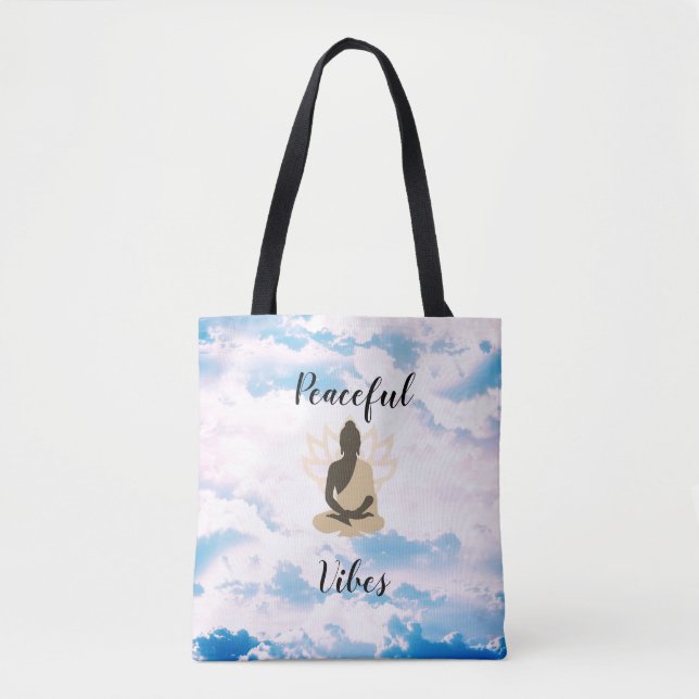 Bolso De Tela Vibes pacíficas de Buda Meditativo (Anverso)