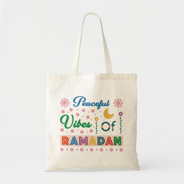 Bolso De Tela Vibes Pacíficas De Ramadán (Frente)