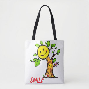 Bolso De Tela Vibes positivas del "árbol de sonrisas"