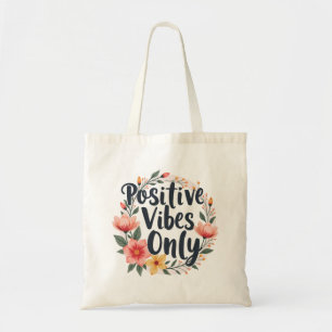 Bolso De Tela Vibes positivas florales de Cottagecore Inspirador