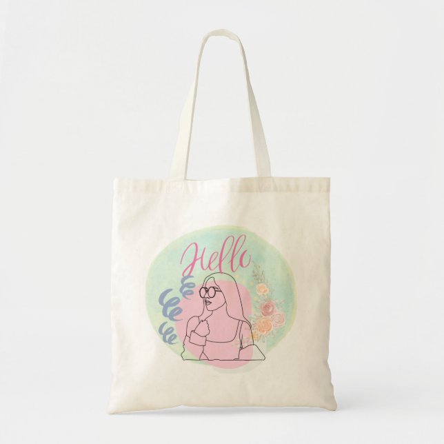 Bolso De Tela Vibes Tote Bag - ¡Hola! (Frente)