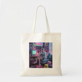Bolso De Tela Vibraciones de Chica Gamer Y2K – Estética Retro Te