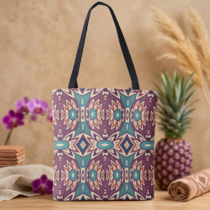 Bolso De Tela Vibraciones de Piña Púrpura