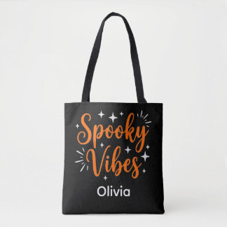 Bolso De Tela Vibraciones espeluznantes Halloween personalizado