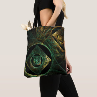Bolso De Tela Vibraciones mágicas Resumen de arte