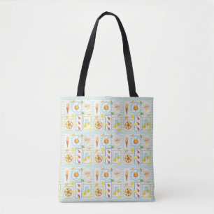 Bolso De Tela Vibraciones Mediterráneas de Verano