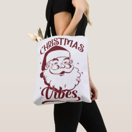 Bolso De Tela Vibraciones Navideñas Diseño Vintage