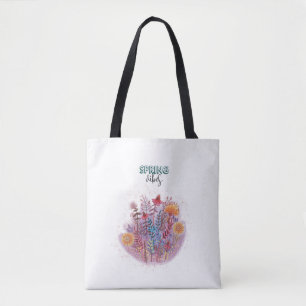 Bolso De Tela vibraciones primaverales florales
