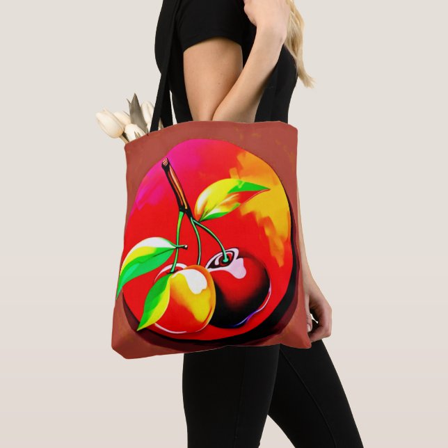 Bolso De Tela Vibrant Cherry Duo (Detalle)