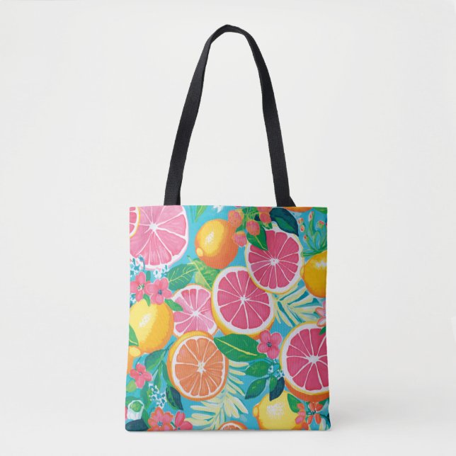 Bolso De Tela Vibrant Citrus Garden  (Anverso)