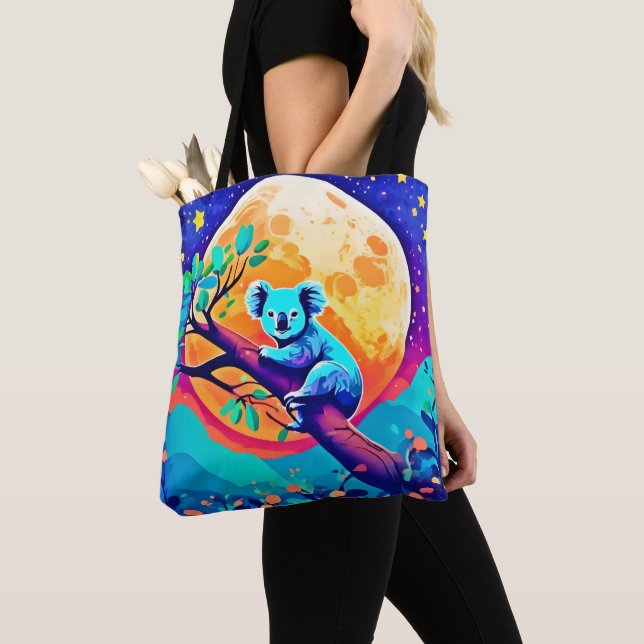 Bolso De Tela Vibrant Koala Moon (Detalle)