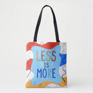 Bolso De Tela Vibrant "Less Is More" Abstract Graphic