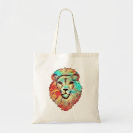 Bolso De Tela Vibrant Lion's Head Tote Bag