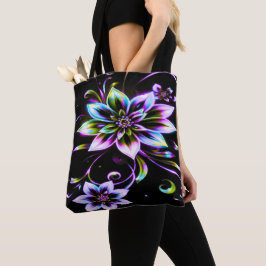 Bolso De Tela Vibrant Multicolor Hibiscus Floral Accessor