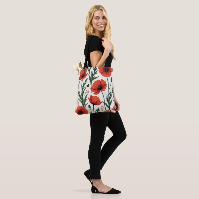 Bolso De Tela Vibrant Poppy Field | Bold Floral (Puesto)
